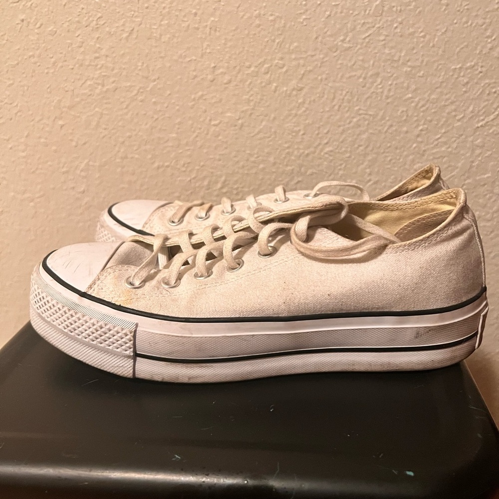 Converse all star white platforms